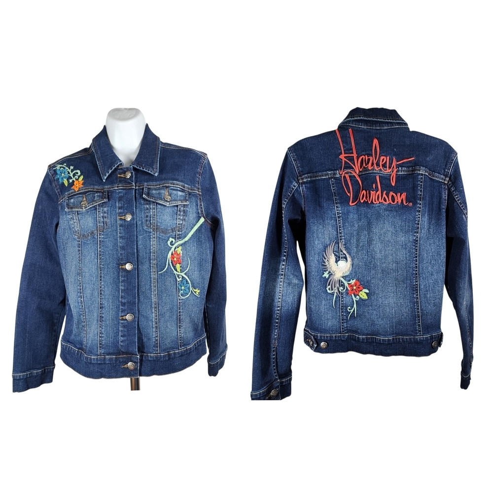 HARLEY-DAVIDSON EMBROIDERED DENIM JACKET - Picture 3 of 7